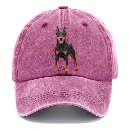 Doberman Pinscher Standing Top Breeds Classic Cap – Dusty Rose