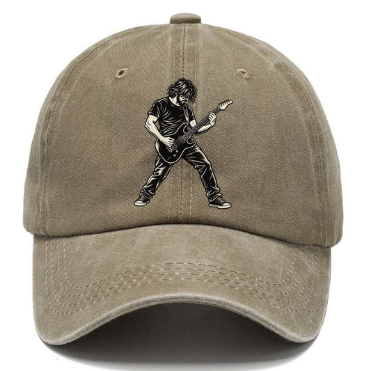 Electric Guitar Palm Muted Riff Global Music Ink Figures Classic Cap – Warm Sand