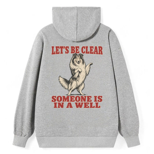 Rough Collie Dog Declarations Classic Pullover Hoodie – Grey