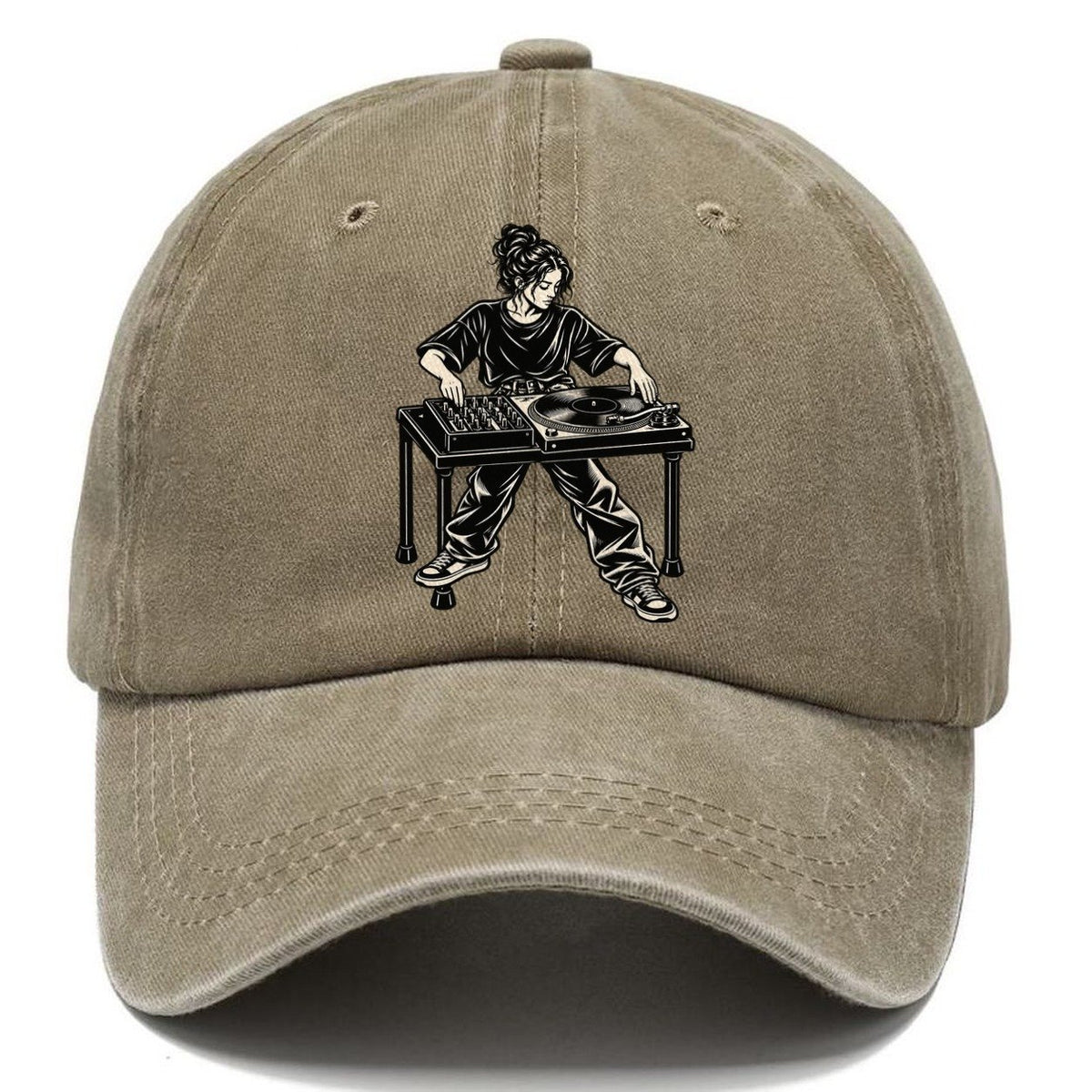 Dj Cueing A Record Global Music Ink Figures Classic Cap – Warm Sand