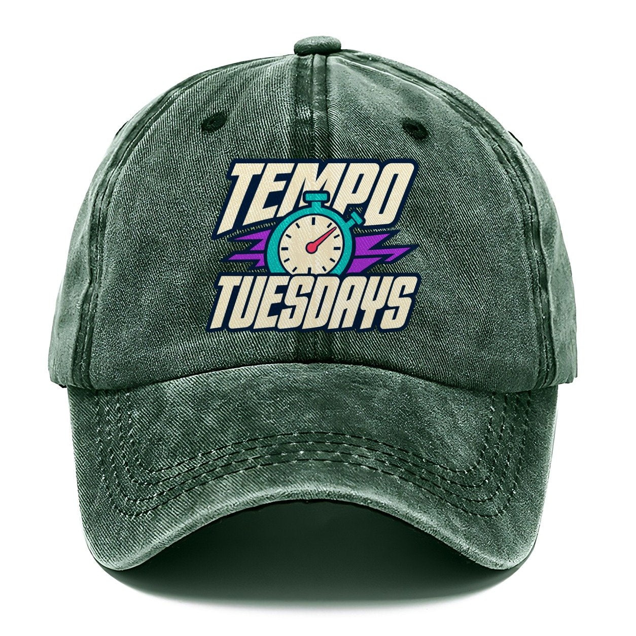 Tempo Tuesdays 90S Running Clubs Classic Cap – Forest Mist