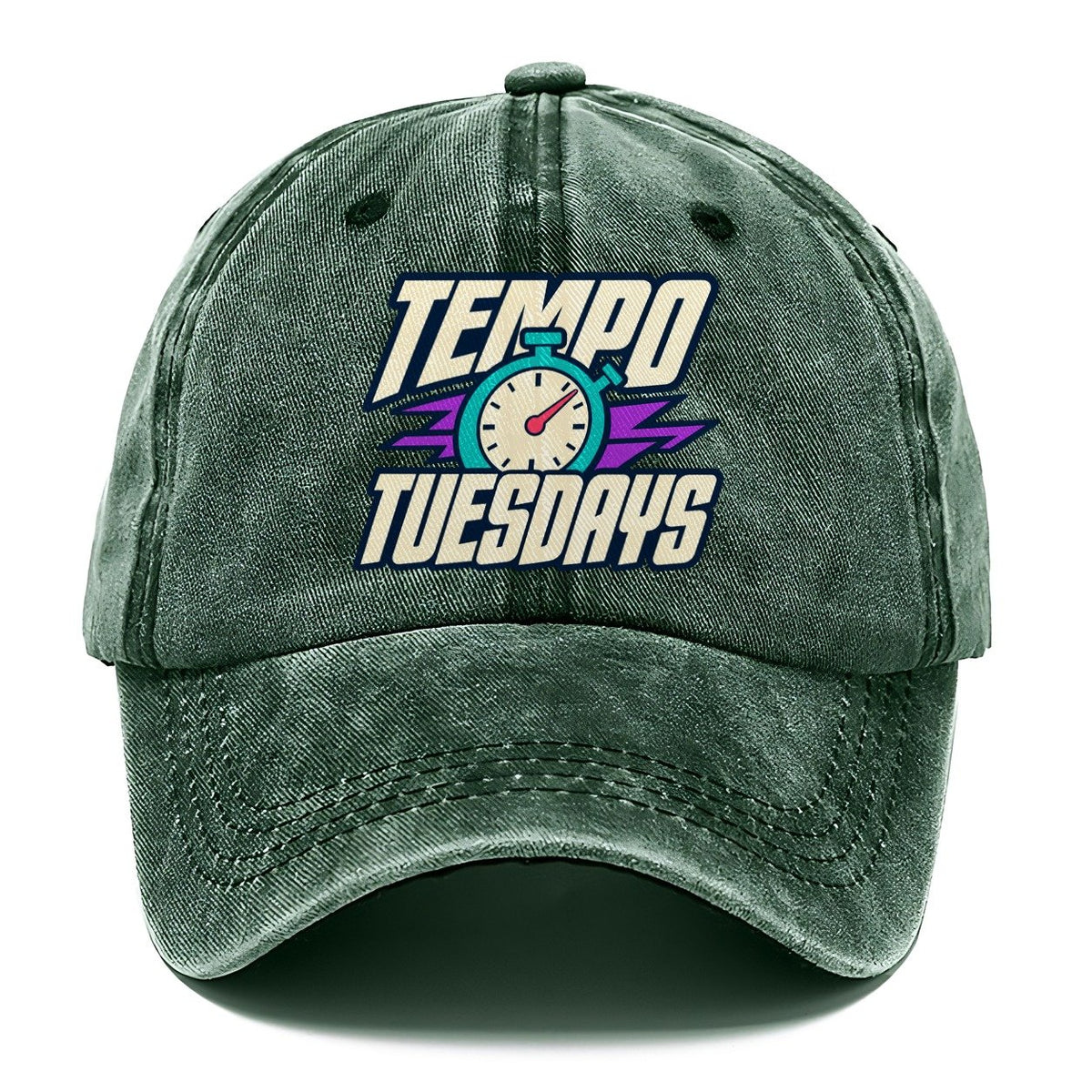 Tempo Tuesdays 90S Running Clubs Classic Cap – Forest Mist