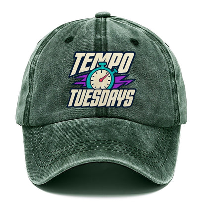 Tempo Tuesdays 90S Running Clubs Classic Cap – Forest Mist