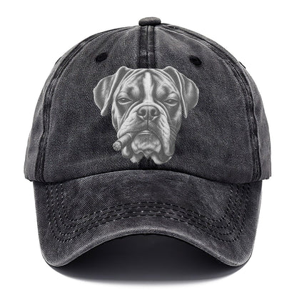 Boxer A Lit Cigar Smoking Dogs Smoking Dogs Portraits Classic Cap – Graphite