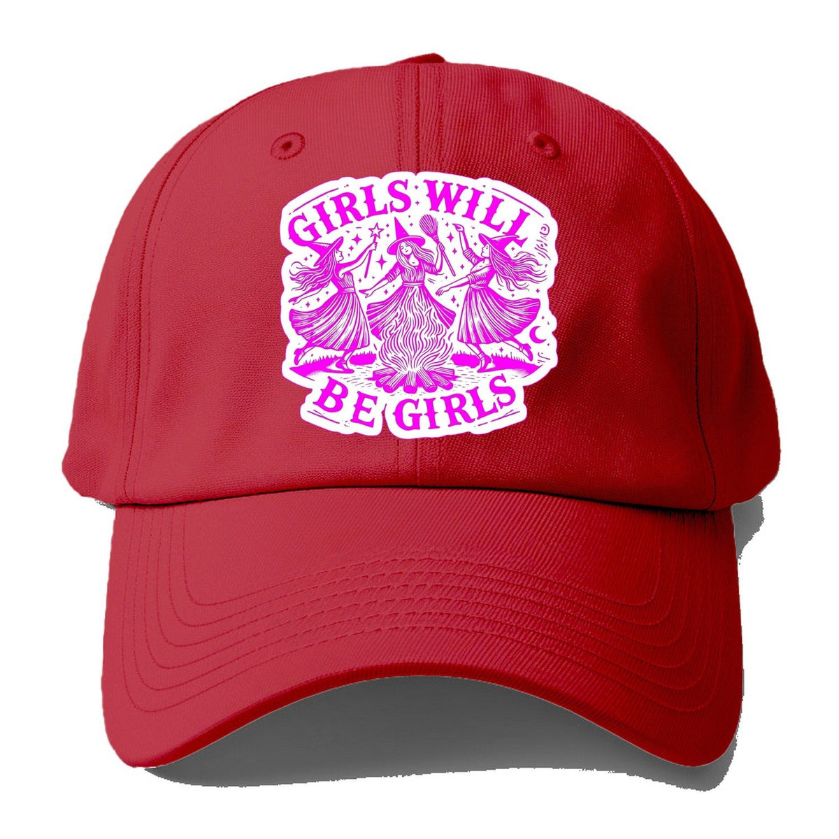 Girls Will Be Girls Baseball Cap – Red