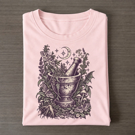 Mortar And Pestle Herbs Midnight Haunt Classic T-shirt – Pink