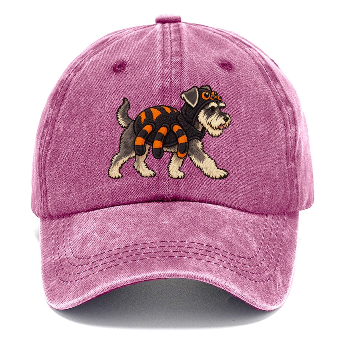 One Miniature Schnauzer In Halloween Costume Spider Costume With Four Extra Soft Plush Legs Halloween Dog Parade Classic Cap – Dusty Rose
