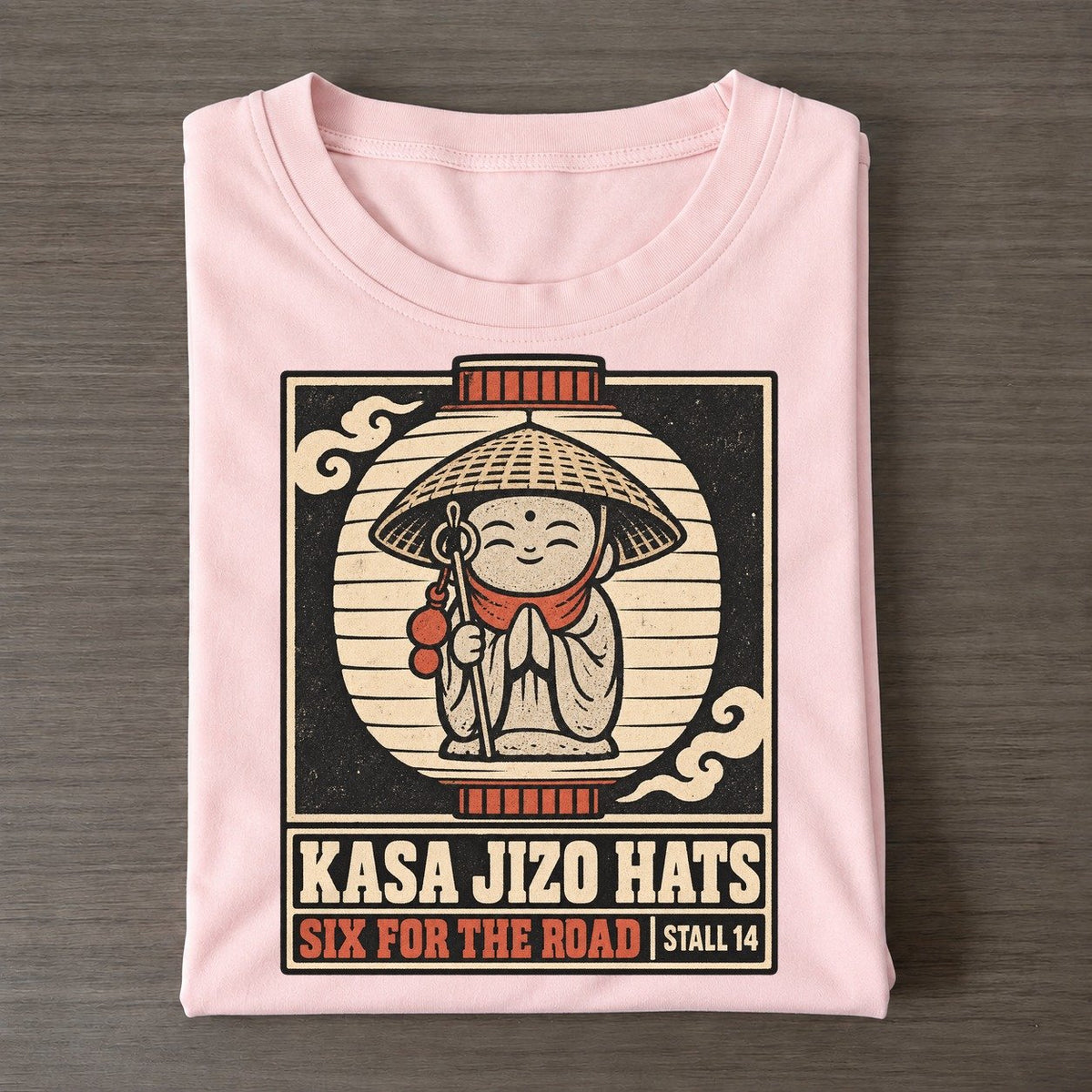 Kasa Jizo Hats Yokai Night Market Classic T-shirt – Pink
