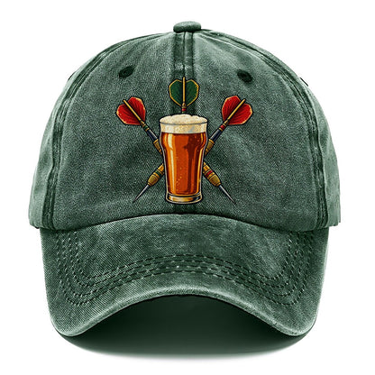 Pub Darts And Unbranded Pint Uk Culture Heritage Classic Cap – Forest Mist