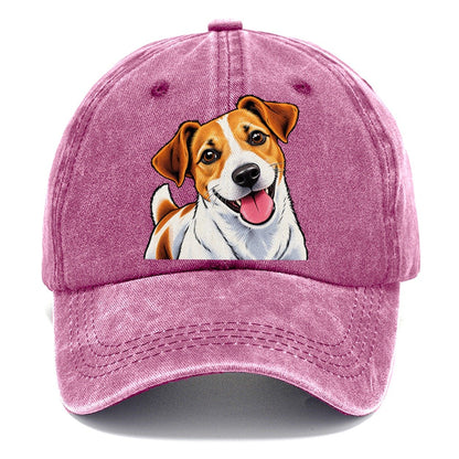Happy Jack Russell Terrier Portrait Classic Cap – Dusty Rose