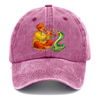 Snake Charmer Playing Flute Classic Cap – Dusty Rose