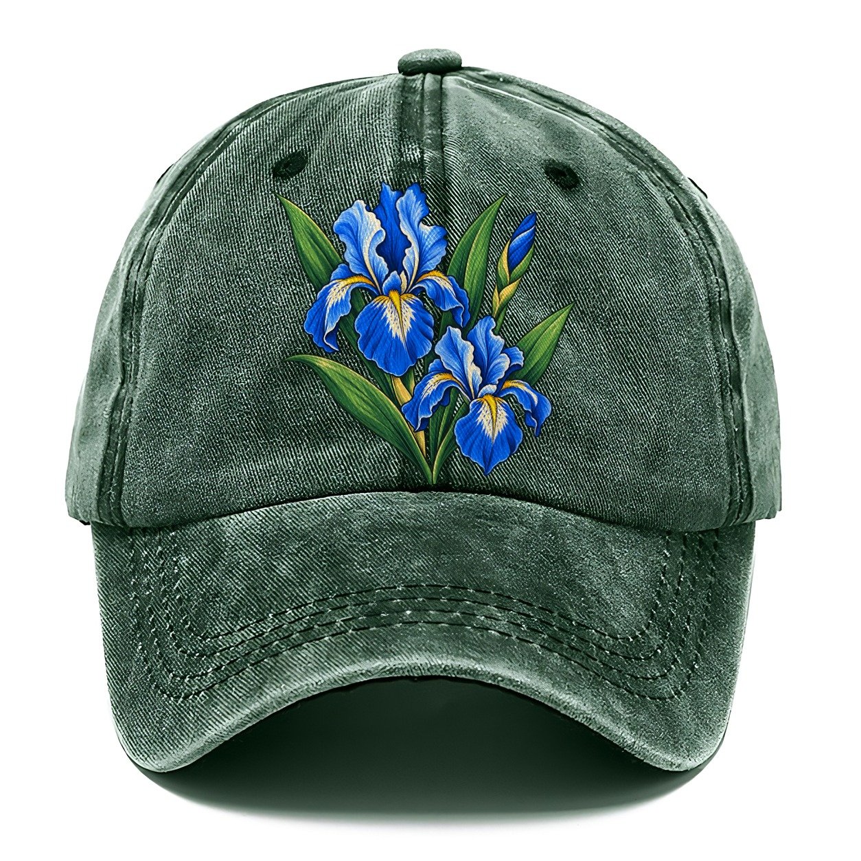 Quebec Blue Flag Iris Canada Cultural Icons Classic Cap – Forest Mist