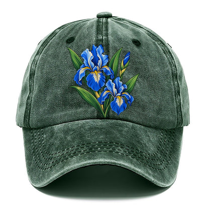 Quebec Blue Flag Iris Canada Cultural Icons Classic Cap – Forest Mist