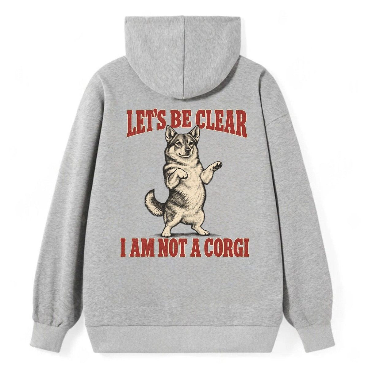 Swedish Vallhund Dog Declarations Classic Pullover Hoodie – Grey