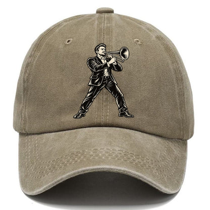 Trombonist Close Position Accent Global Music Ink Figures Classic Cap – Warm Sand