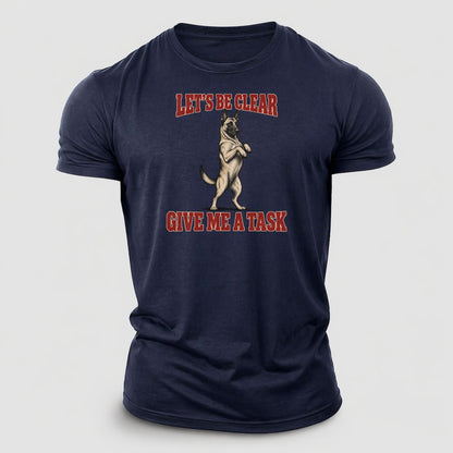 Belgian Malinois Dog Declarations Cotton T-Shirt – Navy