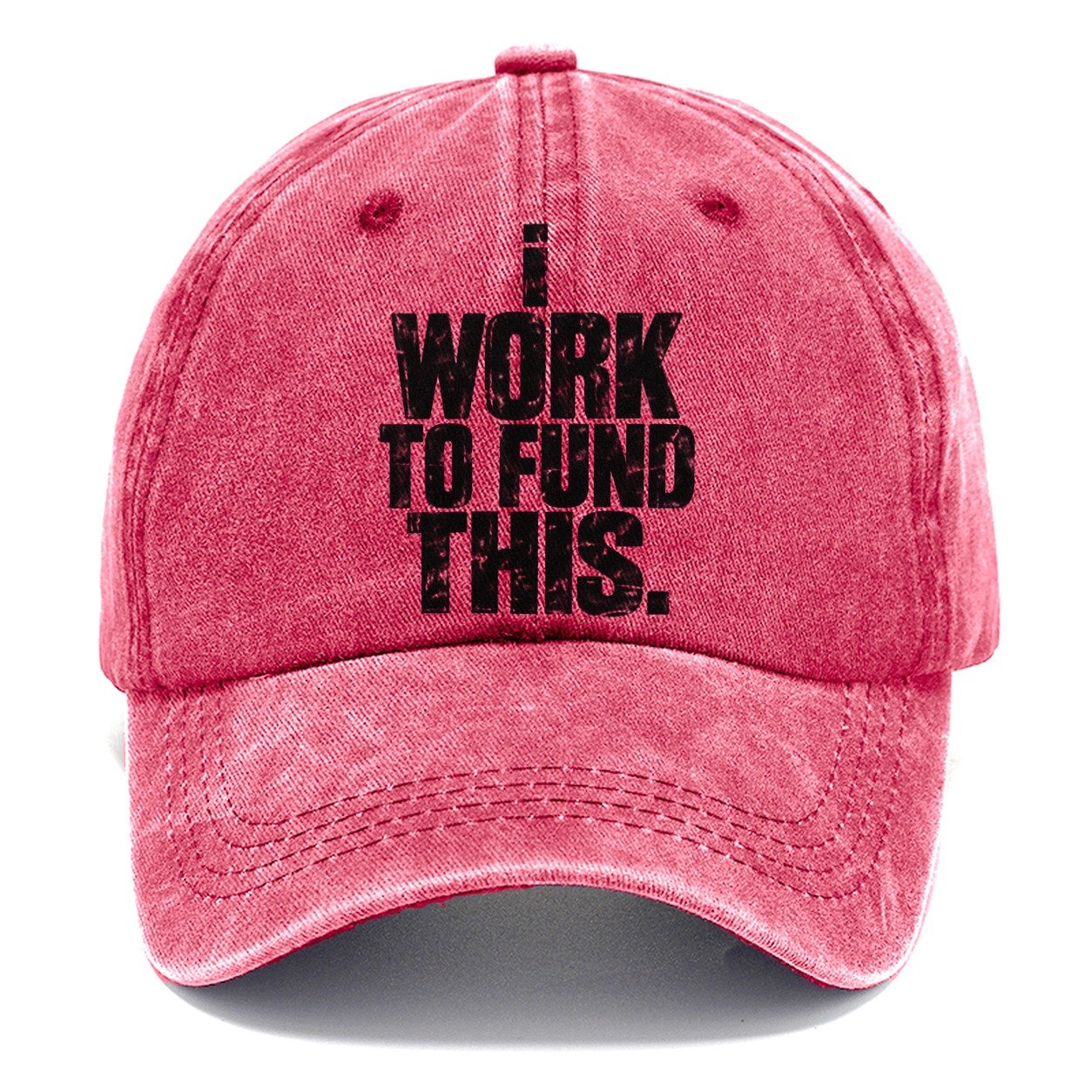 I Work To Fund This Fishing Club Classic Cap – Pomegranate Blush