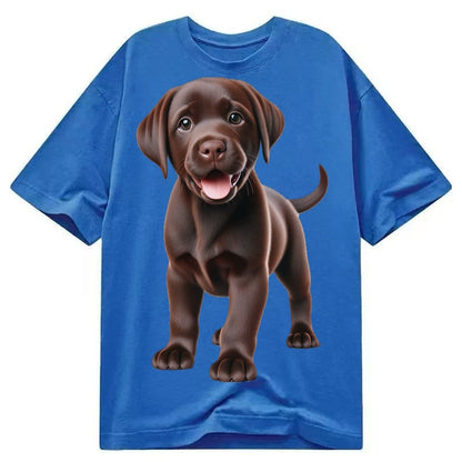 Chocolate Labrador Classic T-shirt – Blue