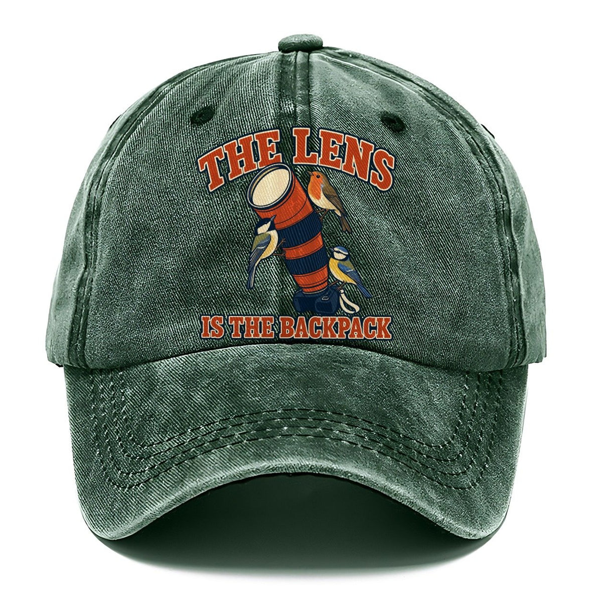 The Lens Is The Backpack Birdwatching Classic Cap – Forest Mist