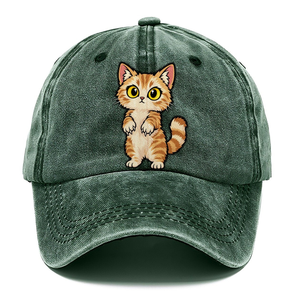 Munchkin Standing Up Peeking Cats Classic Cap – Forest Mist
