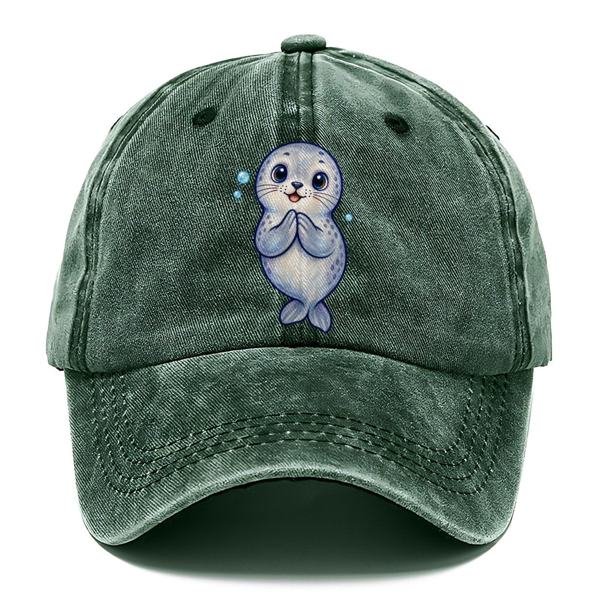Seal Front Clap Sea Sprite Classic Cap – Forest Mist
