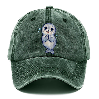 Seal Front Clap Sea Sprite Classic Cap – Forest Mist