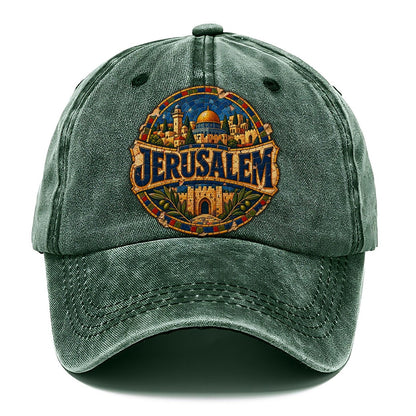 Mosaic Jerusalem Wordmark Jerusalem Classic Cap – Forest Mist