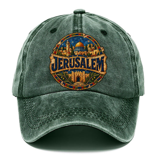 Mosaic Jerusalem Wordmark Jerusalem Classic Cap – Forest Mist