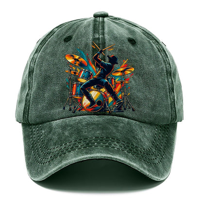 Drum Kit Icon Music Instruments Classic Cap – Forest Mist