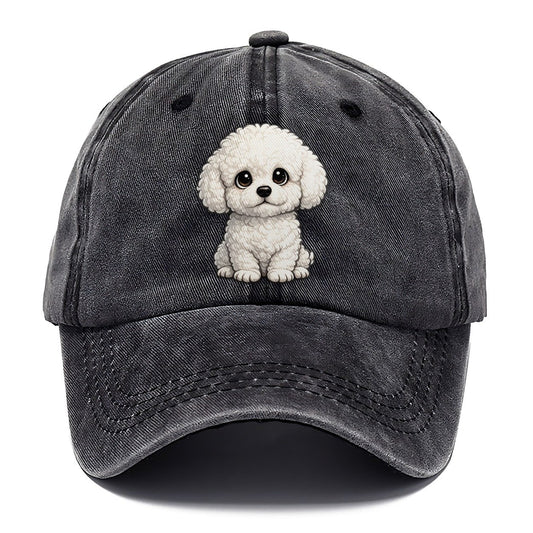 Bichon Frise Sitting Sweetheart Classic Cap – Graphite