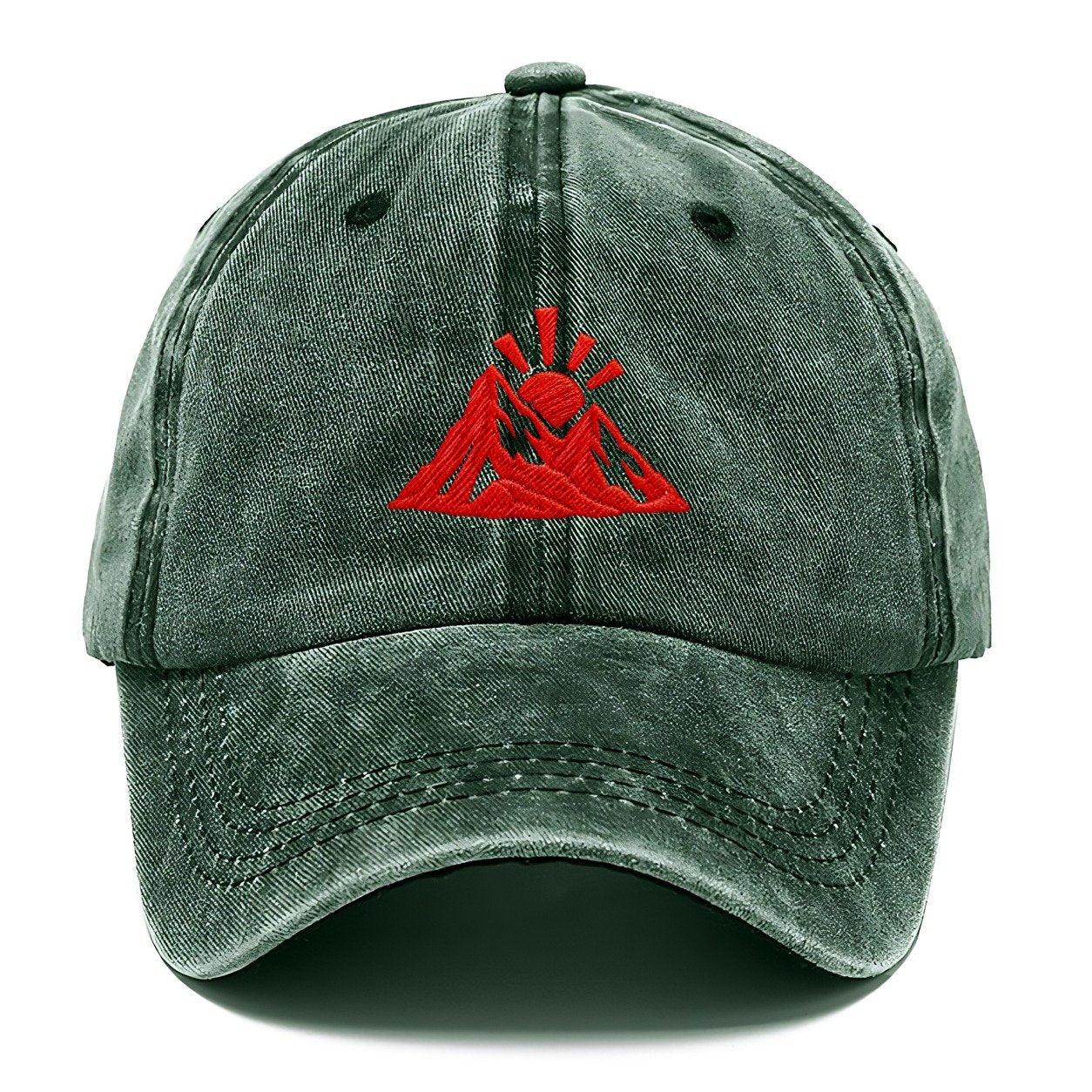 Mountain Sunrise Cut Micro Motion Mark Classic Cap – Forest Mist