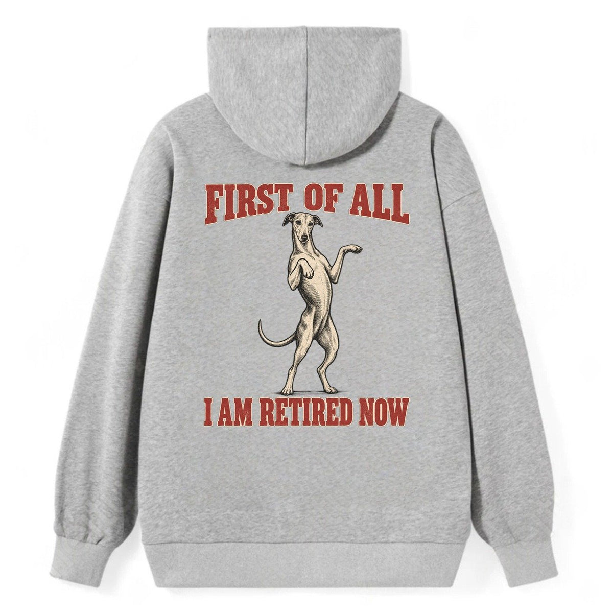 Greyhound Dog Declarations Classic Pullover Hoodie – Grey