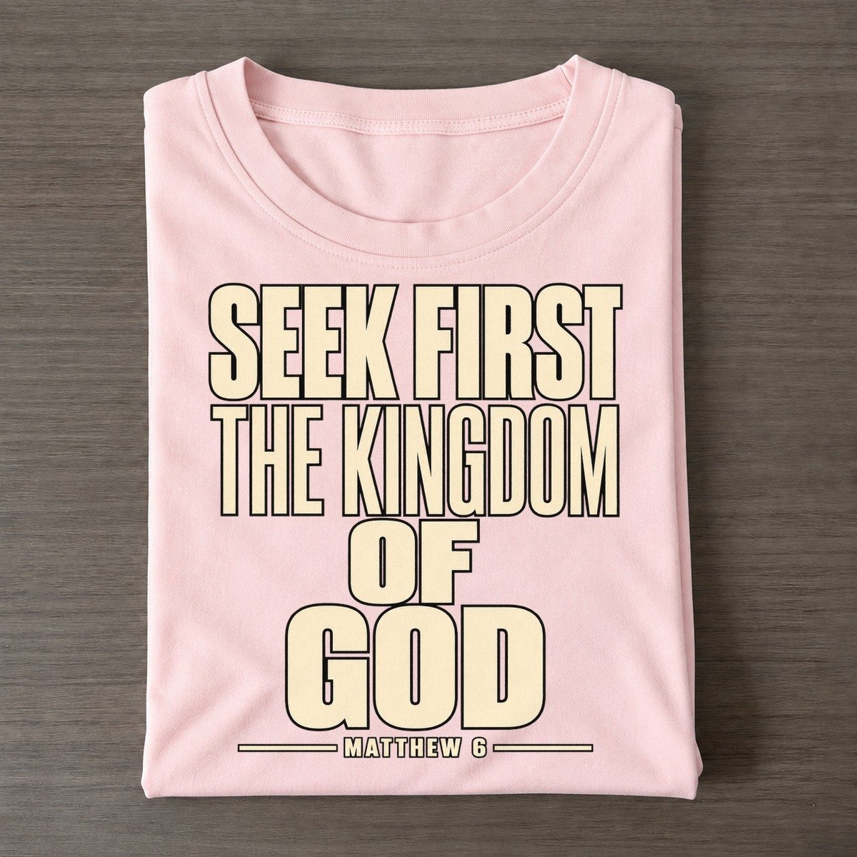 Seek First The Kingdom Plain Gospel Classic T-shirt – Pink