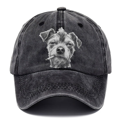 Terrier Mix A Loosely Hand Rolled Cigarette Smoking Dogs Smoking Dogs Portraits Classic Cap – Graphite