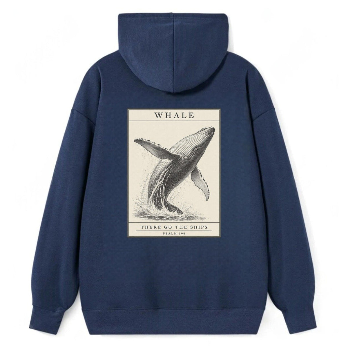 Whale Specimen Plate Creature Canticle Classic Pullover Hoodie – Navy