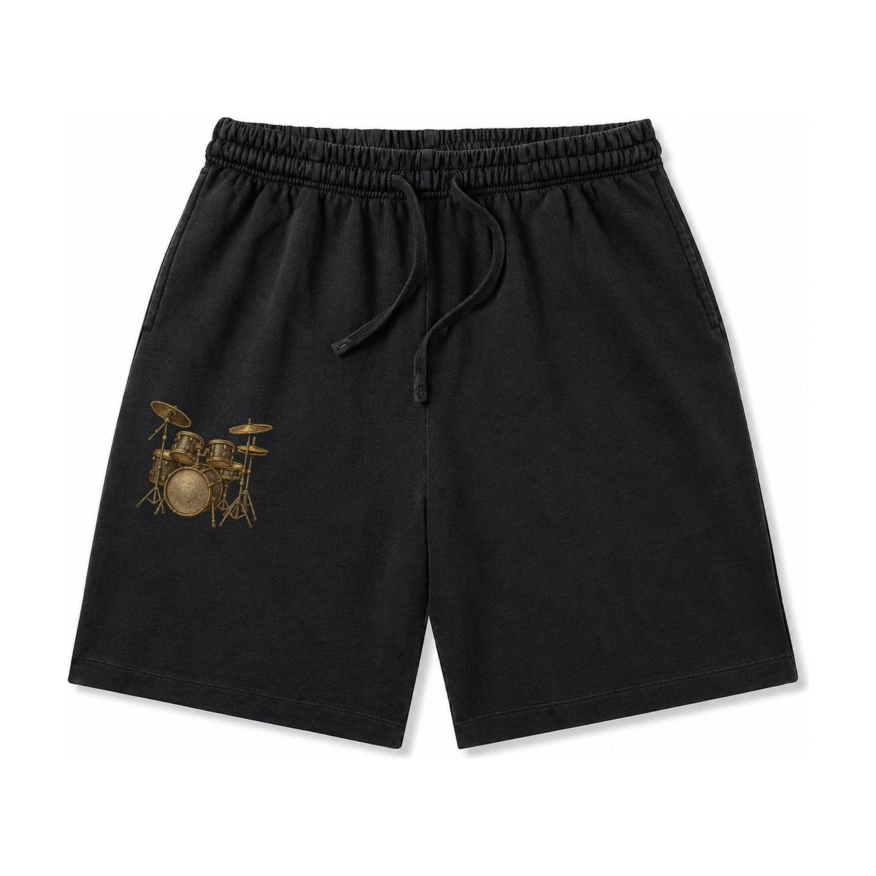 Drum Kit Washed Shorts – Black