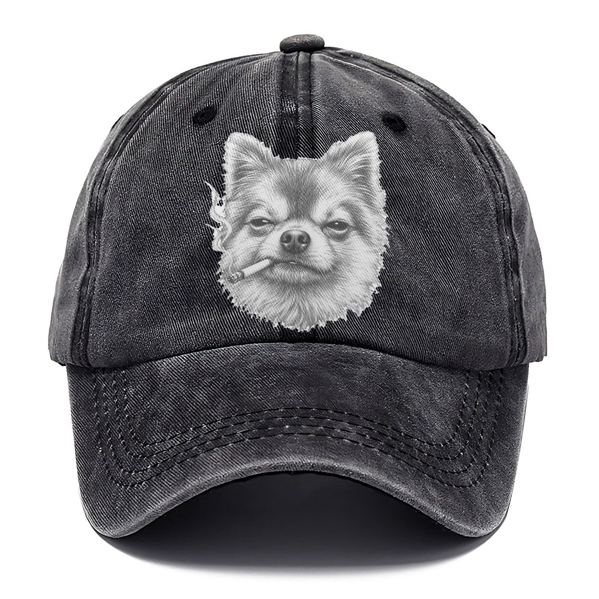 Pomeranian A Lit Cigarette Smoking Dogs Smoking Dogs Portraits Classic Cap – Graphite