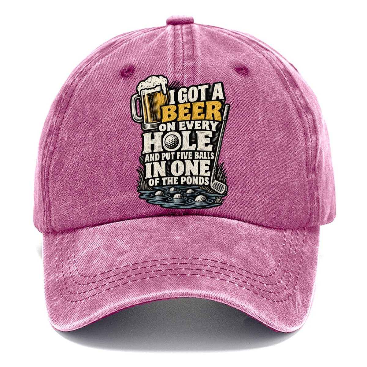 Beer on Every Hole Classic Cap – Dusty Rose