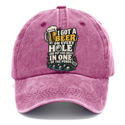 Beer on Every Hole Classic Cap – Dusty Rose