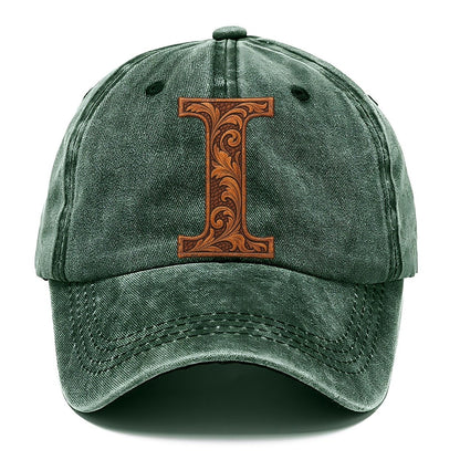 Tooled Leather I Monogram Classic Cap – Forest Mist