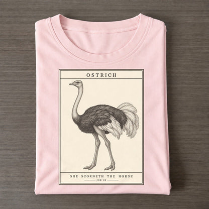 Ostrich Specimen Plate Creature Canticle Classic T-shirt – Pink