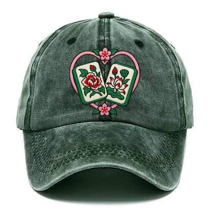 Lucky Pair Mahjong Game Night Classic Cap – Forest Mist