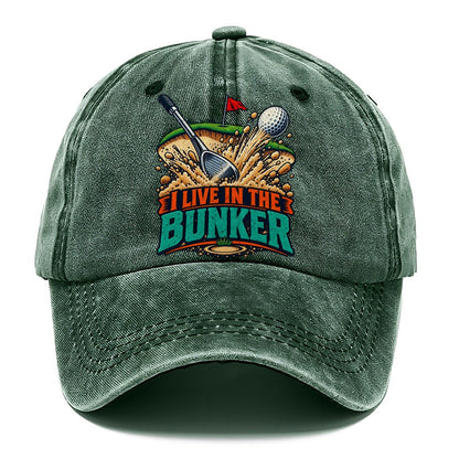 I Live In The Bunker Golf Life Classic Cap – Forest Mist