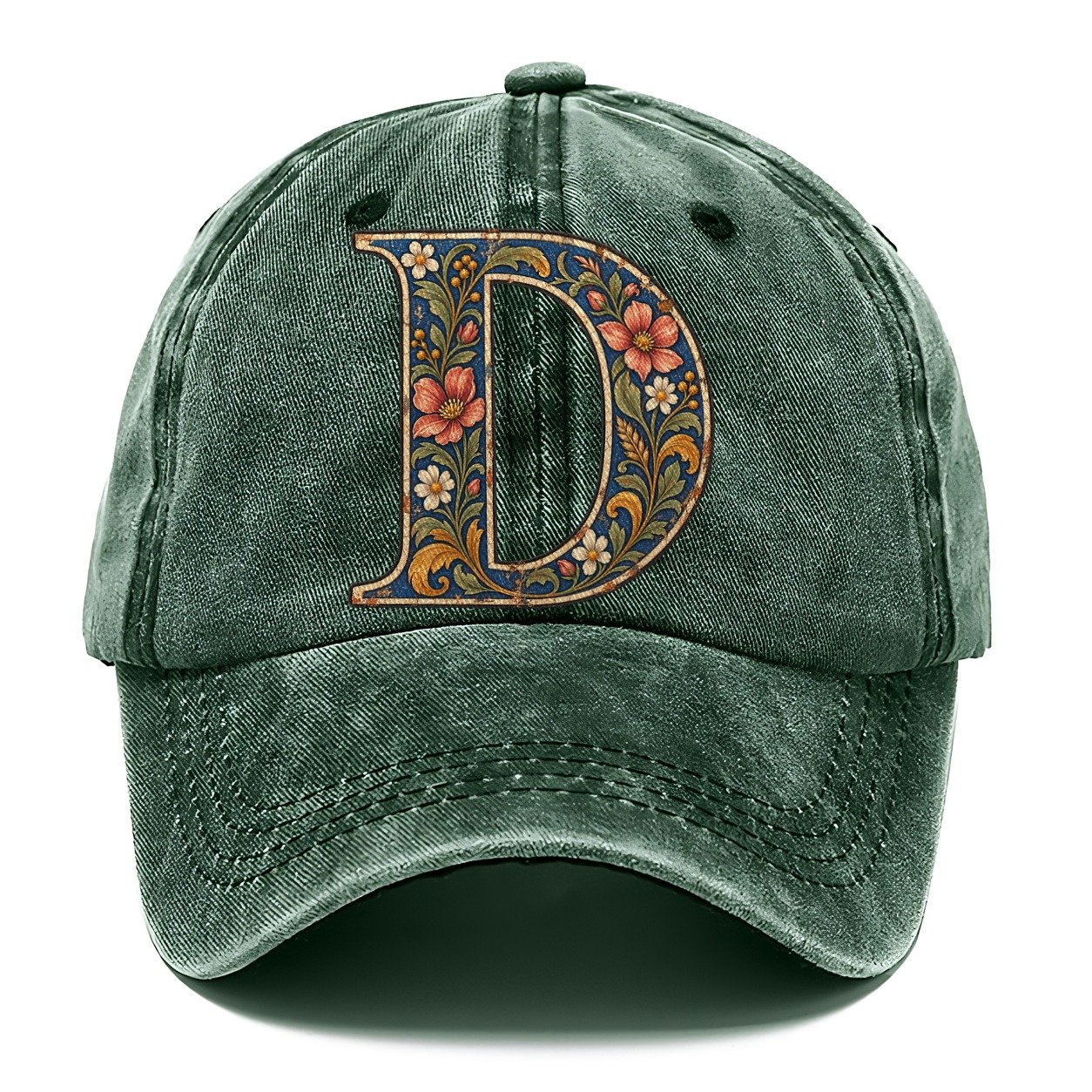 Wildflower D Monogram Classic Cap – Forest Mist
