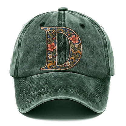 Wildflower D Monogram Classic Cap – Forest Mist