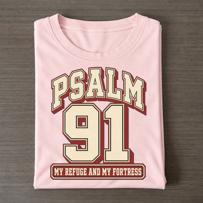 Psalm 91 Varsity Chapel Varsity Classic T-shirt – Pink