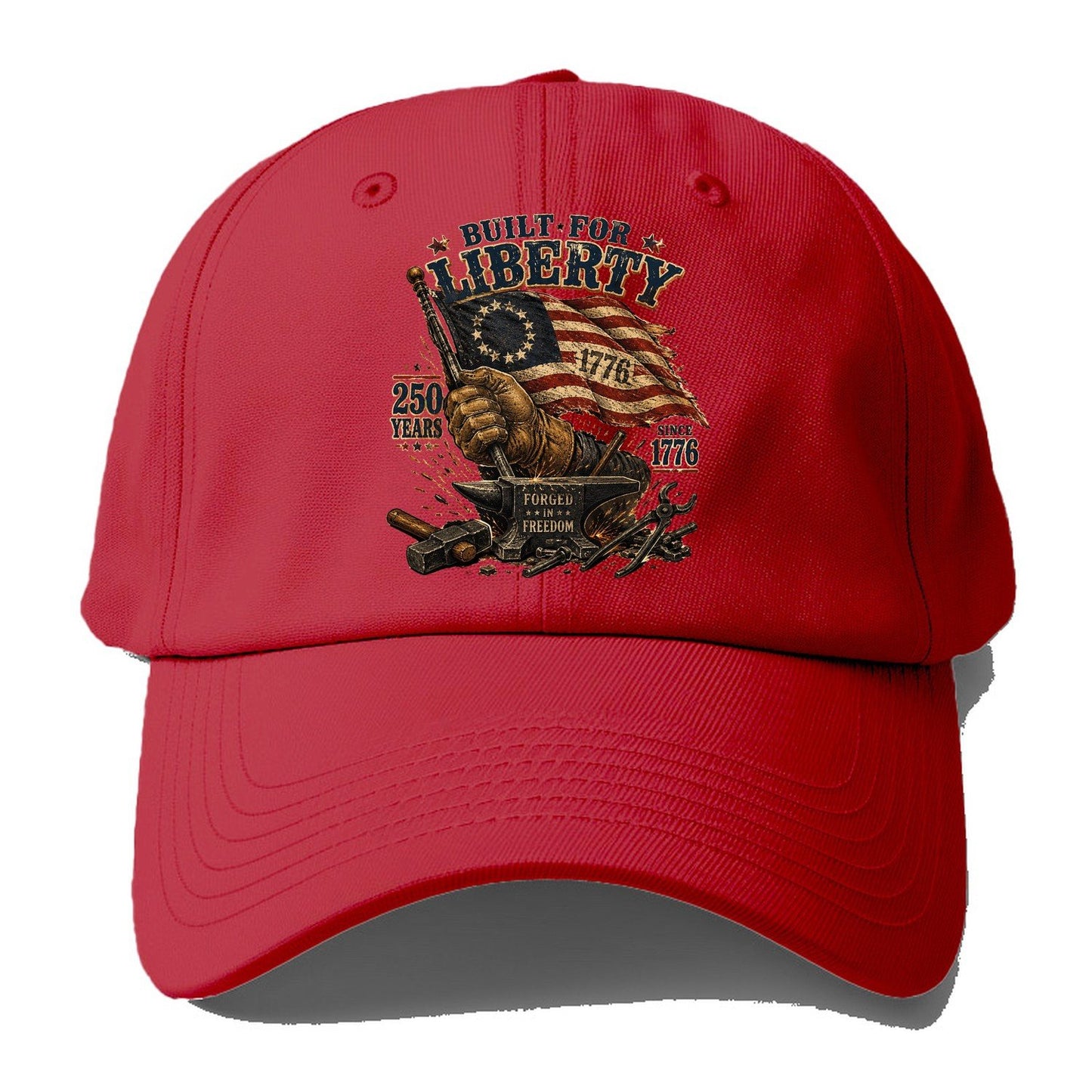 Built For Liberty Baseball Cap – Red