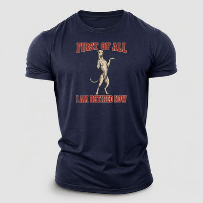 Greyhound Dog Declarations Cotton T-Shirt – Navy