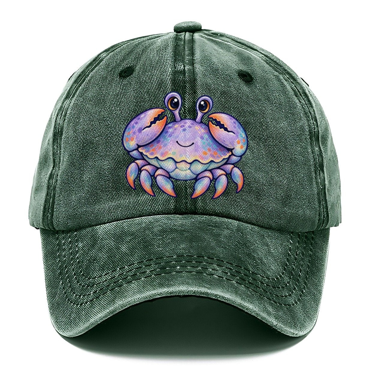 Crab Tucked Claw Hug Sea Sprite Classic Cap – Forest Mist