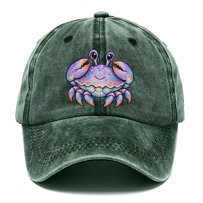 Crab Tucked Claw Hug Sea Sprite Classic Cap – Forest Mist